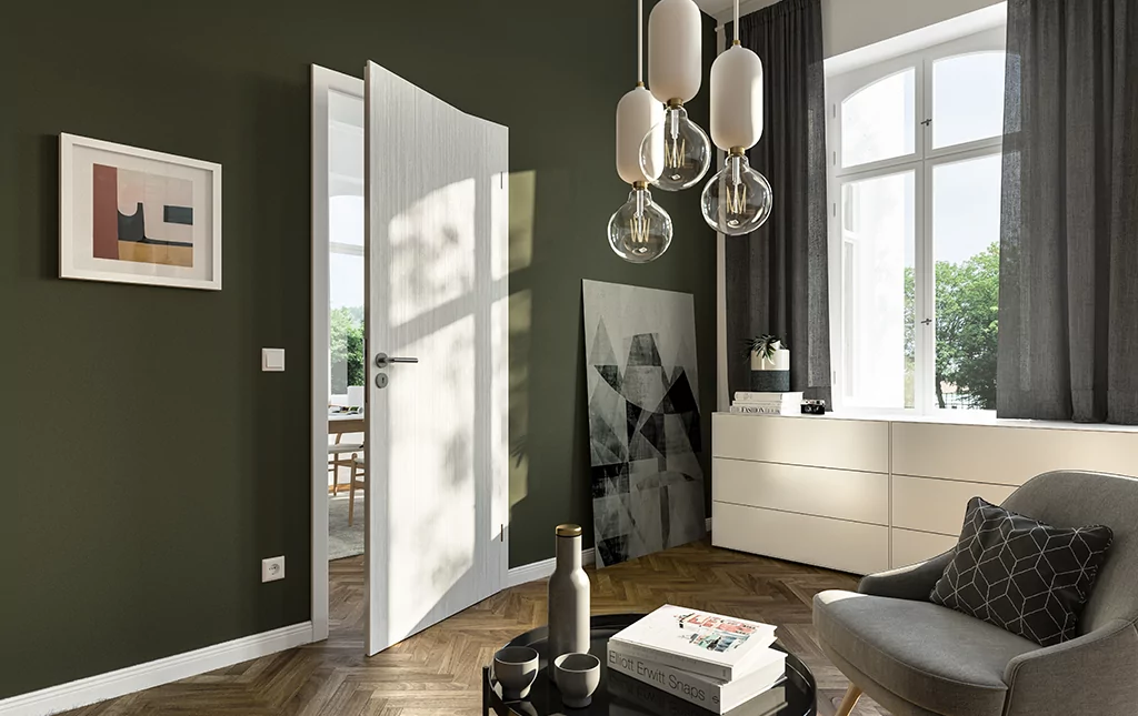 Weiße Innentür Holz